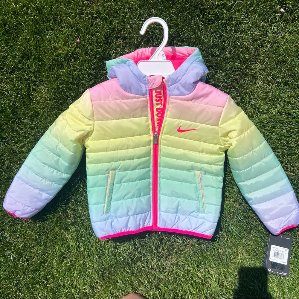 Nike Infant/Toddler Girls Rainbow Quilted Puffer Jacket